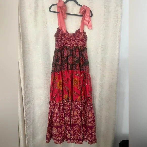 Free People Bohemian Floral Maxi Dress - Pink and Red - Picture 3 of 3